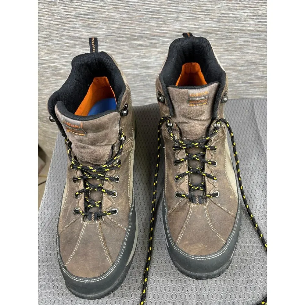 Dunham Boots Mens Size 15D Brown Leather Waterproof Snow Hiking Slip Resistant